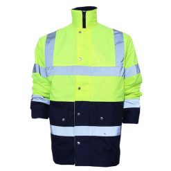 Dwukolorowa Kurtka Unisex HiVis 2 Band. Niebieskie kurtki damskie YOKO, xl, bez wzorów, bez kaptura. Za 279.99 zł.