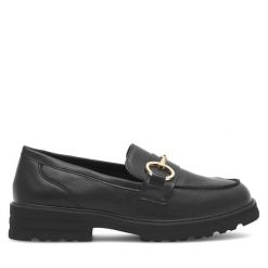 Mokasyny JENNY. Czarne mokasyny damskie Jenny, bez obcasa. Za 159.99 zł.