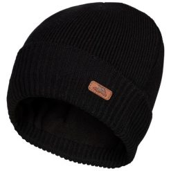 Trespass Chuck – wodoodporna czapka unisex L/XL, czarna. Czarne czapki damskie Trespass, z aplikacjami, z dzianiny. Za 92.35 zł.