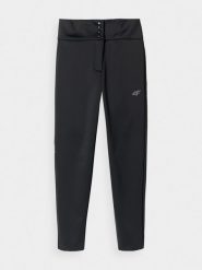 4F Spodnie narciarskie softshellowe membrana 5000 damskie - czarne XXL. Czarne spodnie sportowe damskie 4F, na zimę, m, bez wzorów, z dzianiny, narciarskie, windstopper. W wyprzedaży za 299.99 zł.
