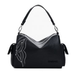 Torebka Desigual. Czarne torebki klasyczne damskie Desigual, bez dodatków. Za 249.99 zł.