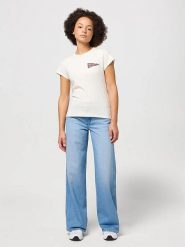 Wrangler Dżinsy "World Wide" - Wide leg - w kolorze błękitnym rozmiar: W33/L32. Niebieskie jeansy damskie Wrangler, z podwyższonym stanem. Za 194.61 zł.