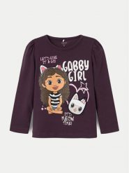 NAME IT Bluzka GABBY 13231866 Fioletowy Regular Fit. Fioletowe bluzki i koszule dziewczęce Name it, bez wzorów, z bawełny, bez kołnierzyka, bez ramiączek. Za 59.99 zł.