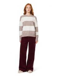 Scotch & Soda Sweter w kolorze szarobrązowo-kremowym rozmiar: L. Białe swetry klasyczne damskie Scotch & Soda, l, bez kołnierzyka. Za 229.95 zł.