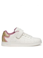 Geox Sneakersy J Eclyper J36LRA 0BCKC C0674 S Biały. Białe buty sportowe dziewczęce Geox, ze skóry, bez zapięcia. Za 139.99 zł.