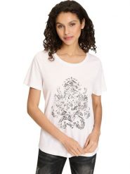 Heine Koszulka w kolorze białym rozmiar: 38. Białe bluzki damskie Heine, bez wzorów, z bawełny, bez kołnierzyka, bez ramiączek. Za 78.99 zł.