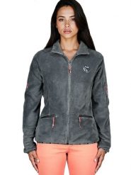 Canadian Peak Kurtka polarowa "Tisalineak" w kolorze antracytowym rozmiar: XL. Czarne kurtki damskie Canadian Peak, xl, z aplikacjami, z materiału, bez kaptura. Za 86.99 zł.