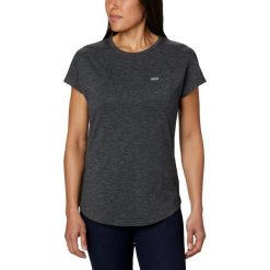 Koszulka turystyczna damska Columbia z krótkim rękawem Cades Cape Tee. Czarne koszulki damskie Columbia, xs, bez wzorów, z bawełny, bez kołnierzyka, bez ramiączek. W wyprzedaży za 134.00 zł.