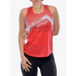 Koszulka do biegania damska La Sportiva Slipstream Tank. Czerwone bluzki damskie La Sportiva, bez wzorów, bez kołnierzyka, bez ramiączek. Za 266.99 zł.