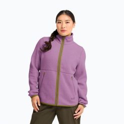 Bluza polarowa damska Jack Wolfskin Lite Curl Full Zip. Czerwone bluzy damskie Jack Wolfskin, s, bez wzorów, z materiału, bez kaptura. Za 509.99 zł.