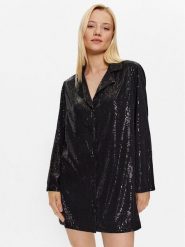 Glamorous Koszula GS0428 Czarny Regular Fit. Czarne koszule damskie Glamorous, bez wzorów, z syntetyku, bez kołnierzyka, bez ramiączek. Za 469.99 zł.