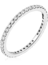 DIAMANTA Złoty pierścionek "Tour Complet Lumineux" z diamentami rozmiar: 54. Szare pierścionki damskie DIAMANTA, z diamentem, złote. Za 2,835.16 zł.