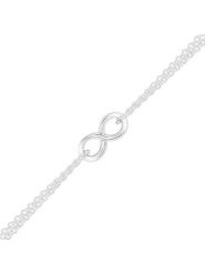 Eclat d'Argent Srebrna bransoletka z elementem ozdobnym rozmiar: onesize. Szare bransoletki damskie Eclat d'Argent, srebrne. Za 78.99 zł.