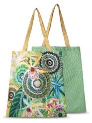 Hip Shopper bag "Yissa" w kolorze zielonym ze wzorem - 40 x 45 cm rozmiar: 40x45 cm. Zielone shopper bag Hip, bez wzorów, z materiału, na ramię, bez dodatków. Za 41.69 zł.