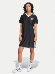 Adidas Sukienka codzienna adicolor 3-Stripes IX5510 Czarny Loose Fit. Czarne sukienki damskie Adidas, bez wzorów, z syntetyku, bez ramiączek. Za 139.99 zł.