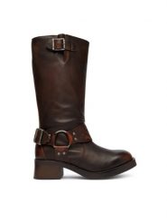 Steve Madden Oficerki Bonetta 11005590 Brązowy. Brązowe kozaki damskie Steve Madden, ze skóry, bez obcasa, na płaskiej podeszwie, bez zapięcia. Za 949.99 zł.