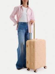 Nine West Walizka średnia CEO-NW-M-006-09 BEIGE Beżowy. Brązowe walizki Nine West, bez wzorów, z tworzywa sztucznego, średnie. Za 359.99 zł.