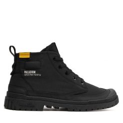 Trapery Palladium. Czarne trapery damskie Palladium, bez zapięcia. Za 379.99 zł.