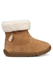 Geox Kozaki B Macchia B564PA 00022 C6627 Brązowy. Brązowe kozaki dziewczęce Geox, bez wzorów, ze skóry, bez obcasa, bez zapięcia. Za 219.99 zł.