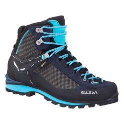 Buty Trekkingowe Damskie Salewa Crow Gtx. Niebieskie obuwie trekkingowe damskie Salewa, bez zapięcia. Za 980.40 zł.
