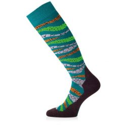Skarpety merino SLF. Niebieskie skarpetki damskie LASTING, bez wzorów, z elastanu. Za 85.00 zł.