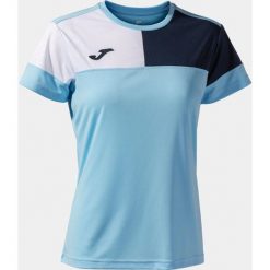 Damska koszulka Joma Sky Blue-Navy, XS. Brązowe koszulki sportowe damskie Joma, xs, bez wzorów, bez ramiączek, do piłki nożnej. Za 153.99 zł.