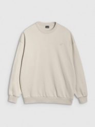 4F Bluza dresowa nierozpinana bez kaptura uniseks - beżowa XL. Brązowe bluzy damskie 4F, xl, bez wzorów, z bawełny, bez kaptura. W wyprzedaży za 69.99 zł.