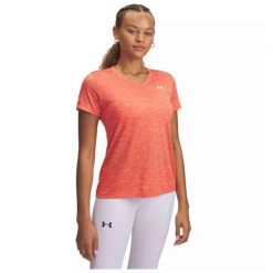 Koszulka Damska Sportowa Under Armour Tech Ssv-Twist. Brązowe koszulki sportowe damskie Under Armour, bez wzorów, bez ramiączek, na fitness i siłownię. Za 119.99 zł.