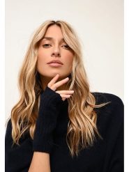 Just Cashmere Kaszmirowe mankiety "Bale" w kolorze granatowym rozmiar: onesize. Niebieskie rękawiczki damskie Just Cashmere, bez wzorów, z kaszmiru. Za 143.99 zł.