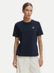 Tommy Hilfiger T-Shirt WW0WW48699 Granatowy Regular Fit. Niebieskie t-shirty damskie Tommy Hilfiger, xs, bez wzorów, z bawełny, bez kołnierzyka. Za 169.99 zł.