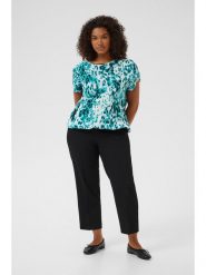 KAFFE curve Bluzka w kolorze turkusowo-białym rozmiar: 48. Białe bluzki damskie KAFFE curve, bez wzorów, z wiskozy, bez kołnierzyka, bez ramiączek. Za 88.64 zł.