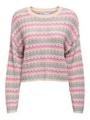 ONLY Sweter w kolorze beżowo-różowym rozmiar: L. Brązowe swetry klasyczne damskie Only, l, bez kołnierzyka. Za 109.78 zł.
