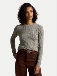 Polo Ralph Lauren Sweter 211971795001 Szary Slim Fit. Szare swetry klasyczne damskie Polo Ralph Lauren, xl, bez kołnierzyka. Za 949.99 zł.