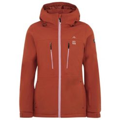 Kurtka narciarska damska Protest PRTSIMA. Brązowe kurtki sportowe damskie Protest, na zimę, xl, bez wzorów, bez kaptura. W wyprzedaży za 749.99 zł.
