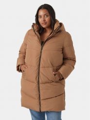 Vero Moda Curve Płaszcz zimowy 10297304 Brązowy Regular Fit. Brązowe płaszcze damskie Vero Moda Curve, na zimę, bez wzorów, z syntetyku, bez kaptura. Za 409.99 zł.