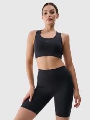 4F Szorty sportowe w kolorze czarnym rozmiar: XL. Czarne spodenki sportowe damskie 4F, xl, bez wzorów, z materiału, outdoorowe. Za 65.69 zł.