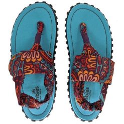 Japonki Gumbies Slingback W G-SB-WN-TRVN wielokolorowe. Klapki damskie bez wzorów, z gumy, bez obcasa, bez zapięcia. Za 261.27 zł.