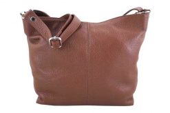 Listonoszka skórzana shopperka Barberini's brązowa 12-6. Brązowe shopper bag Barberinis, bez wzorów, ze skóry, duże, bez dodatków. Za 199.99 zł.