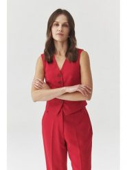 TATUUM Kamizelka "Ronita" w kolorze czerwonym rozmiar: 38. Czerwone kamizelki damskie TATUUM, bez wzorów, bez kaptura. Za 187.52 zł.
