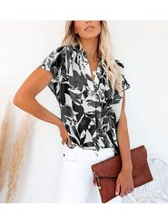 LA Angels Bluzka w kolorze biało-czarnym rozmiar: M. Białe bluzki damskie LA Angels, m, bez wzorów, bez kołnierzyka, bez ramiączek. Za 139.87 zł.