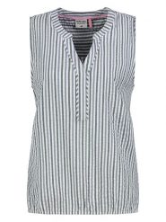 Sublevel Bluzka w kolorze błękitno-szarym rozmiar: L. Niebieskie bluzki damskie Sublevel, l, bez wzorów, z bawełny, bez kołnierzyka, bez ramiączek. Za 60.99 zł.