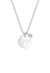 Elli Damski wisiorek z aniołkami i kryształkami ze srebra próby 925 Naszyjniki 1 ct. Brązowe naszyjniki damskie Elli, srebrne. Za 183.99 zł.