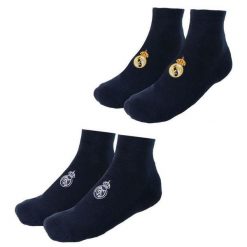Skarpetki kibicowskie 2-pak Real Madryt. Niebieskie skarpetki damskie REAL MADRID, bez wzorów, z bawełny. Za 59.00 zł.