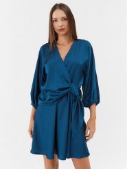Please Sukienka koktajlowa A1UYAP7000 Turkusowy Regular Fit. Niebieskie sukienki damskie Please, bez wzorów, z syntetyku, wizytowe, bez ramiączek. Za 219.99 zł.
