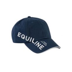 Czapka z daszkiem Equiline New Logo Charlie. Niebieskie czapki z daszkiem damskie EQODE BY EQUILINE, bez wzorów. Za 242.50 zł.