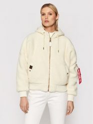 Alpha Industries Kurtka przejściowa Ma-1 Os Hooded Teddy 118002 Biały Regular Fit. Białe kurtki damskie Alpha Industries, l, bez wzorów, z syntetyku, bez kaptura. Za 459.99 zł.