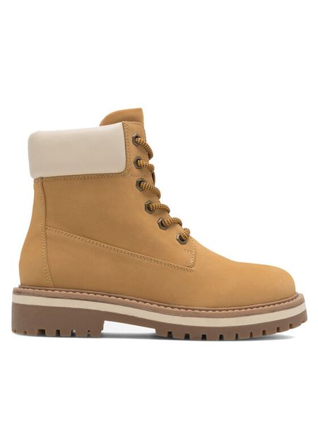 Jenny Fairy Trzewiki KATICA WS2911-04 Brązowy. Brązowe botki damskie Jenny Fairy, z syntetyku, bez obcasa, na płaskiej podeszwie, bez zapięcia. Za 159.99 zł.