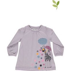 Sukienka w kolorze lawendowym. Fioletowe sukienki niemowlęce Organic Fashion for Kids, z nadrukiem, z bawełny, rozkloszowane. W wyprzedaży za 82.95 zł.