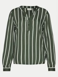 Kaffe Bluzka Stridy 10504279 Zielony Regular Fit. Zielone bluzki damskie Kaffe, bez wzorów, z wiskozy, bez kołnierzyka, bez ramiączek. Za 119.99 zł.