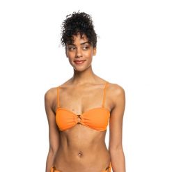 Góra od stroju kąpielowego ROXY Color Jam Bandeau. Zielone bikini Roxy, bez wzorów. Za 89.99 zł.